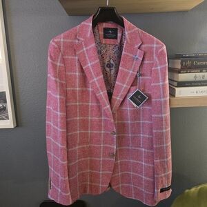 Tailor Byrd Windowpane Blazer NWT 42R